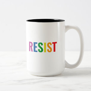 Caneca De Café Em Dois Tons Resistência GLBT