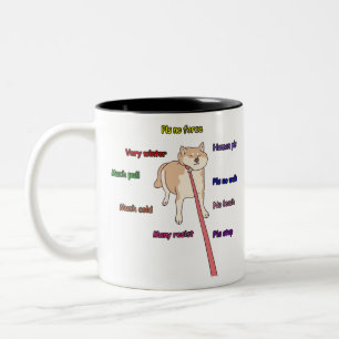 Caneca De Café Em Dois Tons Resistindo Shiba inu