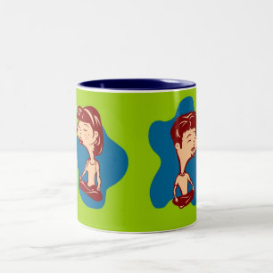 Caneca De Café Em Dois Tons Respire