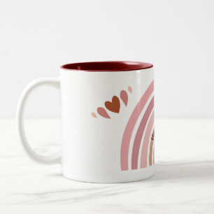 Caneca De Café Em Dois Tons "Respire e desfrute das pequenas coisas" Boho Rain