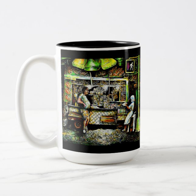 Caneca De Café Em Dois Tons Resplandecente (Esquerda)