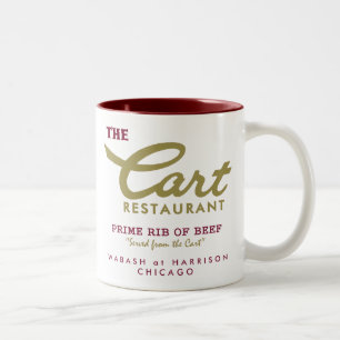 Caneca De Café Em Dois Tons Restaurante do carro, Wabash e Harrison, Chicago,