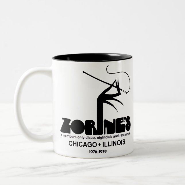 Caneca De Café Em Dois Tons Restaurante Zorine Disco Nightclub, Chicago, IL (Esquerda)