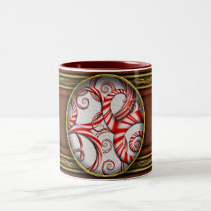 Caneca De Café Em Dois Tons Resumo - Espirais - Sonhos de Hortelã