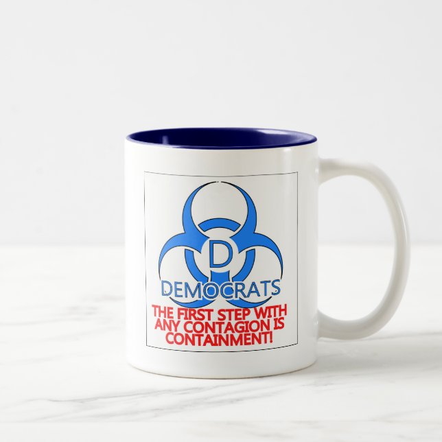 Caneca De Café Em Dois Tons Retenção de Democrata (Direita)