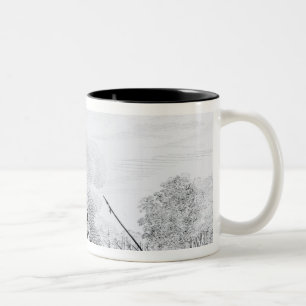 Caneca De Café Em Dois Tons Retirada da batalha de Worcester