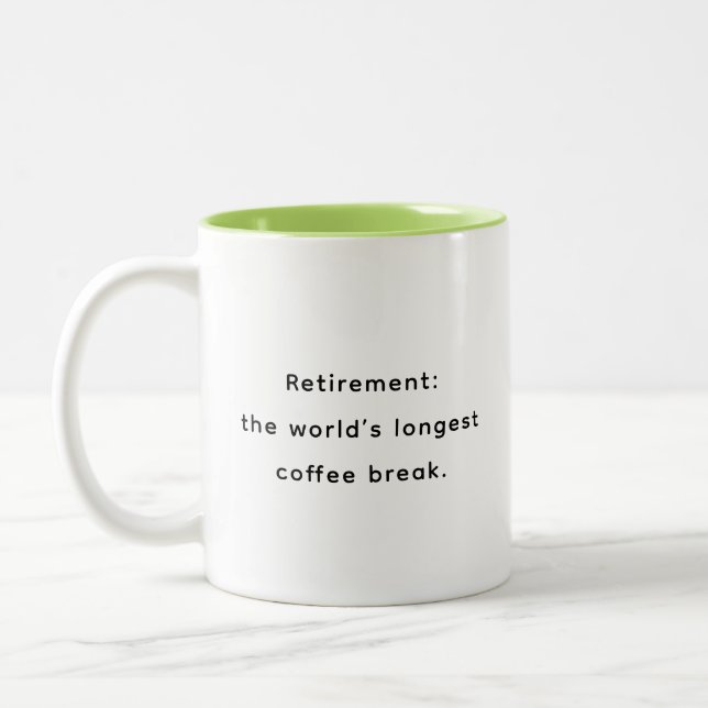 Caneca De Café Em Dois Tons Retirement Funny & Inspirational Quotes Mug  (Esquerda)