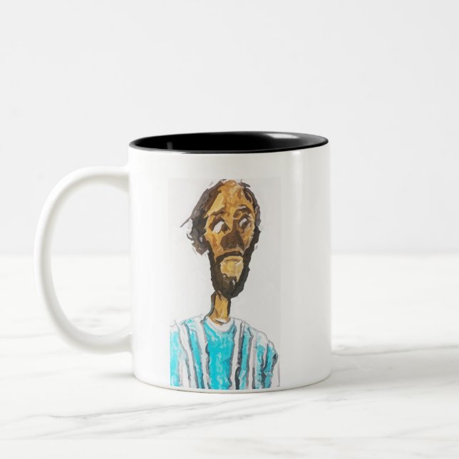 Caneca De Café Em Dois Tons Retrato (Esquerda)