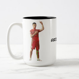 Caneca De Café Em Dois Tons Retrato Artístico de Arda Güler