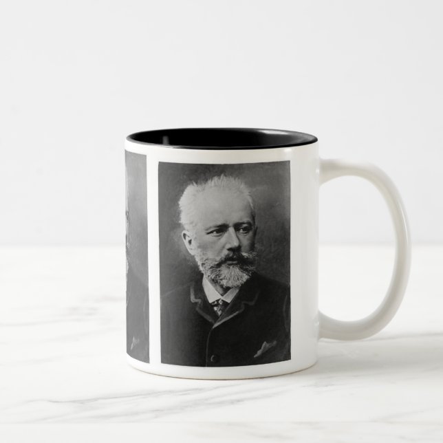 Caneca De Café Em Dois Tons Retrato da foto de Tchaikovsky (Direita)