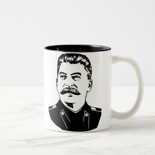 Caneca De Café Em Dois Tons Retrato de Josef Stalin