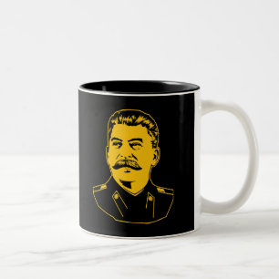 Caneca De Café Em Dois Tons Retrato de Josef Stalin