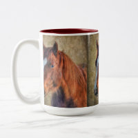 Retrato de Sorrel Horse no efeito de Grunge Russo