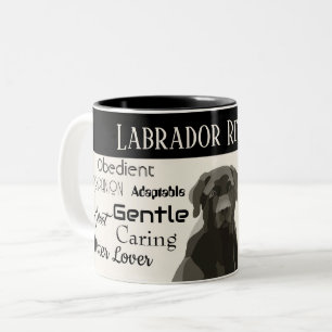 Caneca De Café Em Dois Tons Retrato de um labrador com os seus traços