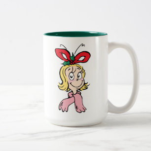 Caneca De Café Em Dois Tons Retrato Doce Cindy Lou Quem