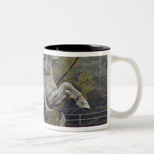 Caneca De Café Em Dois Tons Retrato equestre de Louis XIV 2