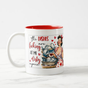 Caneca De Café Em Dois Tons Retro Chic: "Vintage Pop Art Funny Humor Cote"