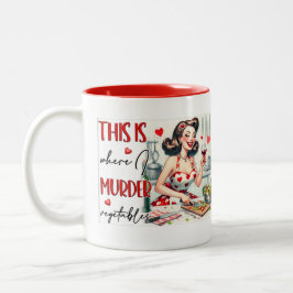 Caneca De Café Em Dois Tons Retro Chic: "Vintage Pop Art Funny Humor Cote"