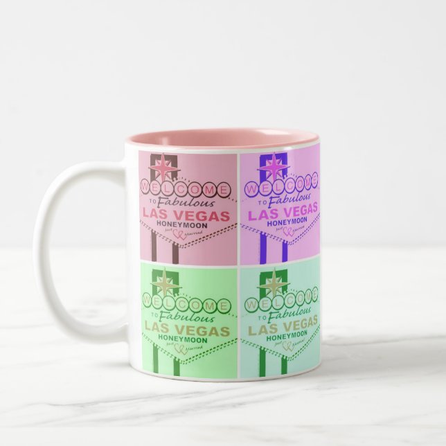 Caneca De Café Em Dois Tons Retro de Las Vegas (Esquerda)
