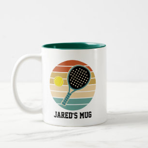 Caneca De Café Em Dois Tons Retro do Padel Player