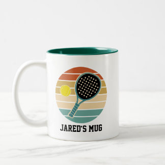 Caneca De Café Em Dois Tons Retro do Padel Player