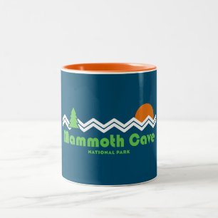 Caneca De Café Em Dois Tons Retro do Parque Nacional das Cavernas de Mammoth