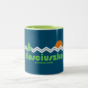 Caneca De Café Em Dois Tons Retro do Parque Nacional de Kosciuszko