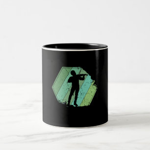 Caneca De Café Em Dois Tons Retro do Violin Player
