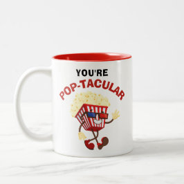 Caneca De Café Em Dois Tons Retro Funny Popcorn presente de humor para amigo
