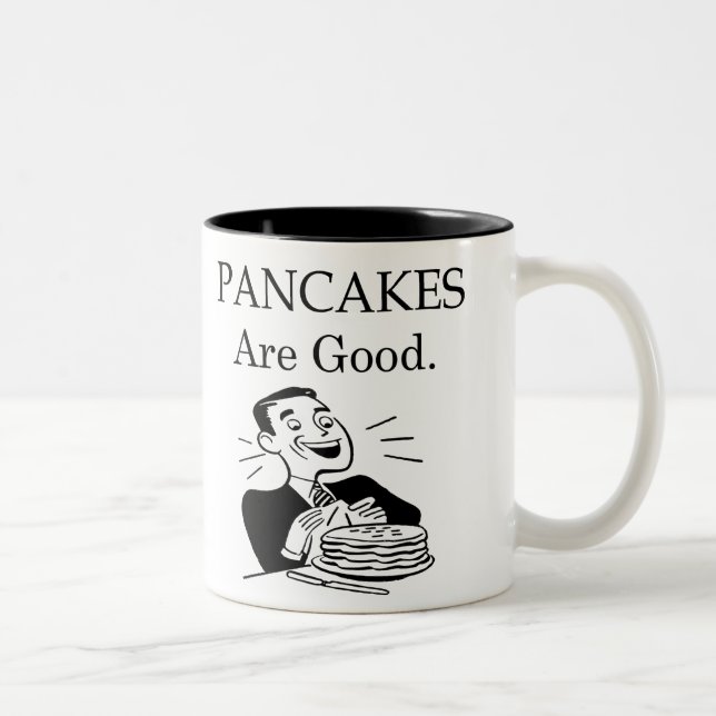 Caneca De Café Em Dois Tons Retro Pancakes Mug (Direita)