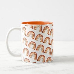 Caneca De Café Em Dois Tons Retro Rainbow Mug
