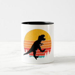 Caneca De Café Em Dois Tons Retro Rex Roars