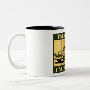 Caneca De Café Em Dois Tons retro vintage não old am classic pai