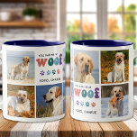 Caneca De Café Em Dois Tons Retro Você Me Teve Um Cão Personalizado de Colagem<br><div class="desc">Apresentando nossa caneca de café "Você me teve na WOOF", a adição perfeita à cozinha de qualquer amante de cachorro. Esta caneca apresenta um retrato moderno e um design bonito, com espaço para até 8 fotos do seu querido animal de estimação. É uma maneira excelente de mostrar a sua amiga...</div>