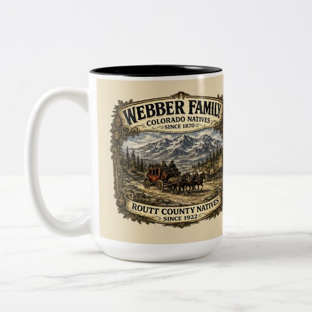 Caneca De Café Em Dois Tons Reunião da Família Webber (Esquerda)