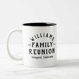 Caneca De Café Em Dois Tons Reunião de Família Personalizada Moderna