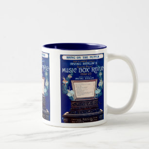 Caneca De Café Em Dois Tons Revisão 1922 da caixa de música de Irving Berlin