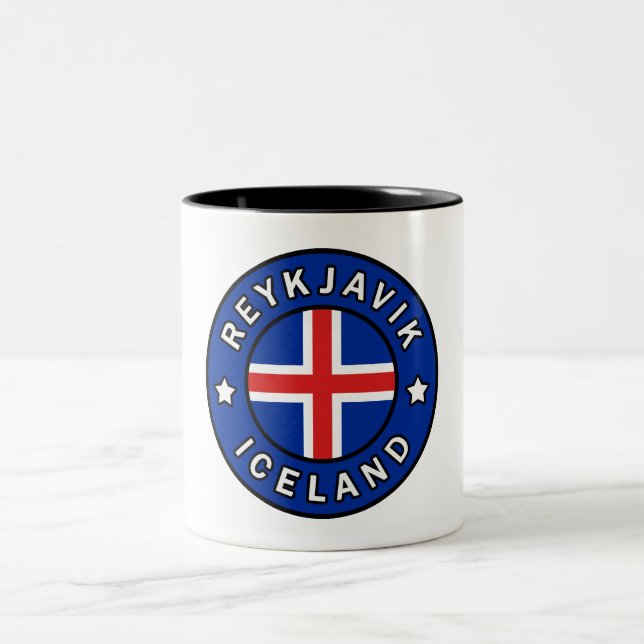Caneca De Café Em Dois Tons Reykjavik Islândia (Centro)