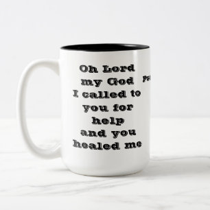 Caneca De Café Em Dois Tons Rezação de cura Isaiah 30:2