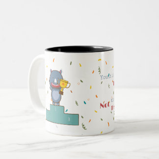 Caneca De Café Em Dois Tons Rhino ganhou o Poster Race Inspirational Quote