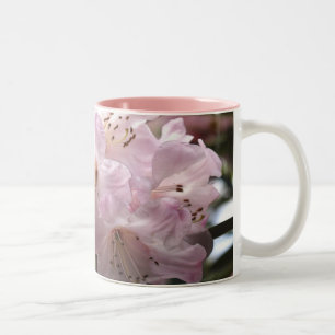 Caneca De Café Em Dois Tons Rhododendrons Rosa Azaleas Floral