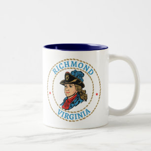 Caneca De Café Em Dois Tons Richmond Virginia Colonial