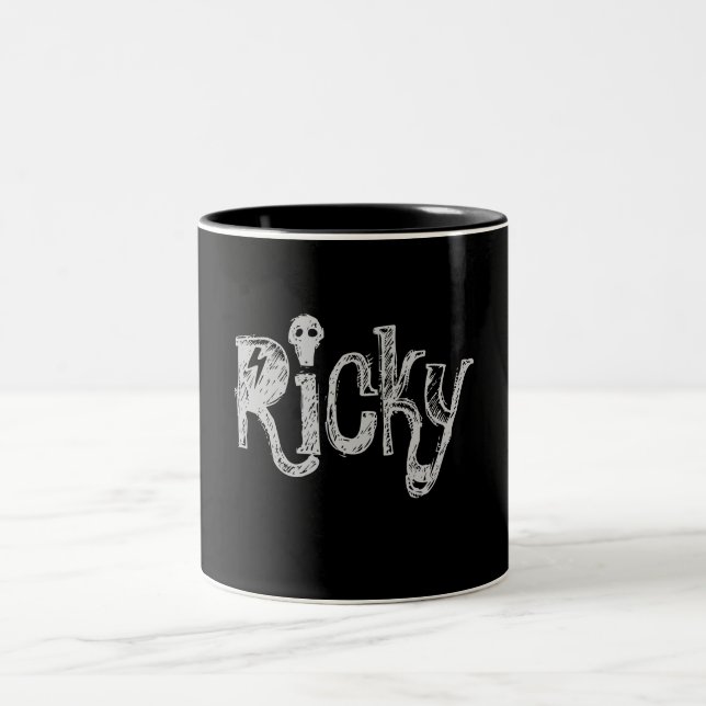 Caneca De Café Em Dois Tons Ricky-Nome-Caneca-Rockin' (Centro)