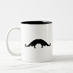 Caneca De Café Em Dois Tons Rico Cãibra Preta Com Bocinho De Dois Toneladas