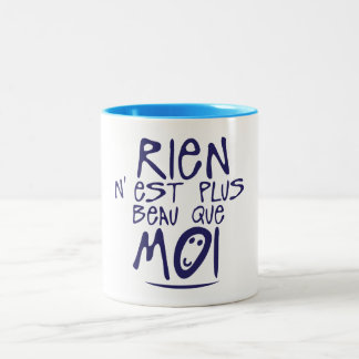 Caneca De Café Em Dois Tons rien plus beau moi citation