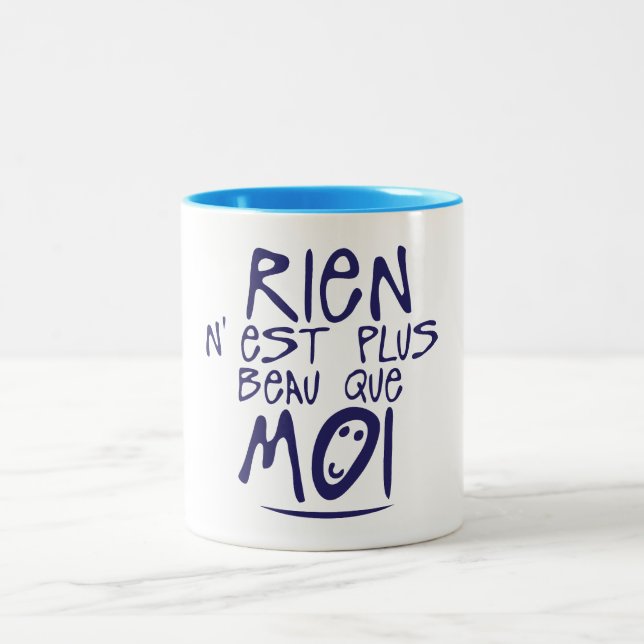 Caneca De Café Em Dois Tons rien plus beau moi citation (Centro)
