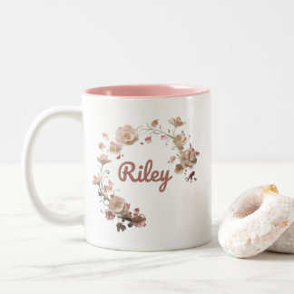 Caneca De Café Em Dois Tons Riley Floral Mug