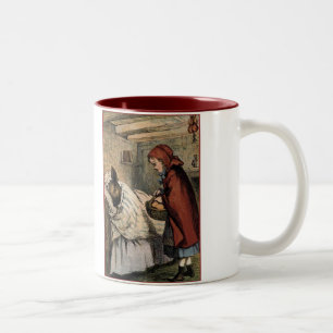 Caneca De Café Em Dois Tons Rimas de berçário pouca capa de equitação verm