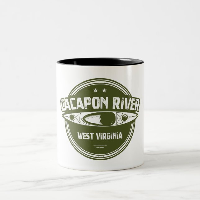 Caneca De Café Em Dois Tons Rio Cacapon, Virgínia Ocidental (Centro)