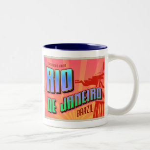 Caneca De Café Em Dois Tons Rio de Janeiro